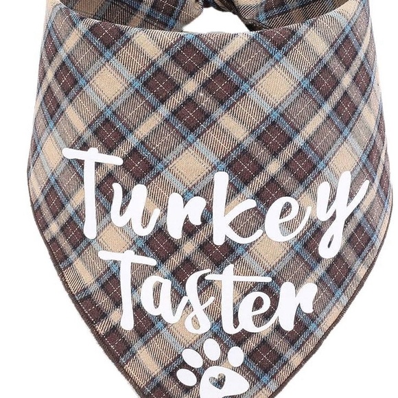 2 Thanksgiving & 2 Christmas Bandana for Dogs NEW - Picture 2 of 5